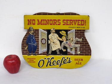Brewery Advertising - O'Keefe's Beer & Ale No Minors!