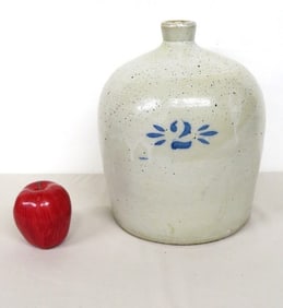 E.S & B New Brighton, PA Stoneware 2 Gal Black Speckled Jug