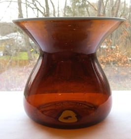 Whitney Glass Works 19th C. Spittoon w/Milk Glass Rim