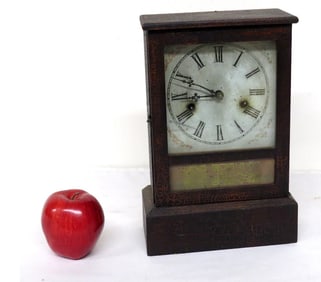 Alligator Finish 19th C. Ansonia Mantle Clock