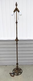 Art Nouveau Era Bronzed Floor Lamp