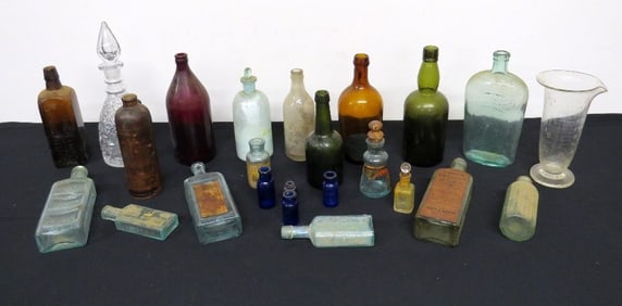 Group of Attic Found Bottles 19th C.