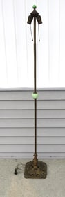 Art Nouveau Era Jadeite Ball Floor Lamp