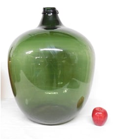 Ginormous Apple Shaped French Green Carboy Demijohn