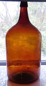 Tangerine Orange Westford Glass Works Demijohn 19th C.