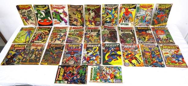 Silver Age Comics - Marvel's Amazing Spiderman and Avengers Comics 1960's-70's