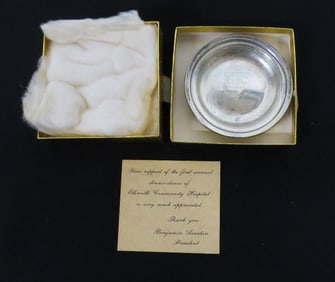 1966 Ellenville Community Hospital 1st Annual Dinner Dance Sterling Ring Dish