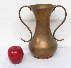 Art Deco Hammered Copper Vase or Urn
