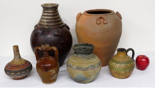A group of Meso American Redware Pottery