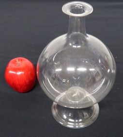 A 19th Century Lacemakers Blown Glass Lamp