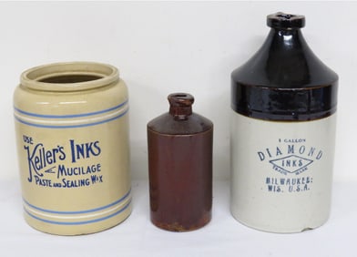 3pc Ink Advertising Stoneware