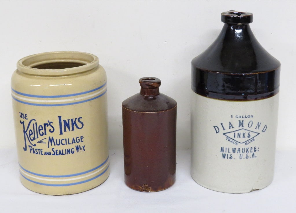 3pc Ink Advertising Stoneware (1 of 7)