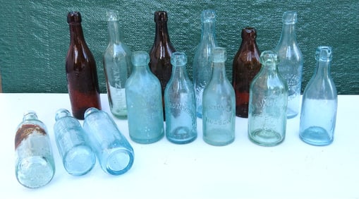 A group of 14 Blob Top Beers & Pony Soda's - Some Local