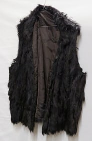 Mens? Black Diamond Mink Brand Fur Sleeveless Vest Jacket