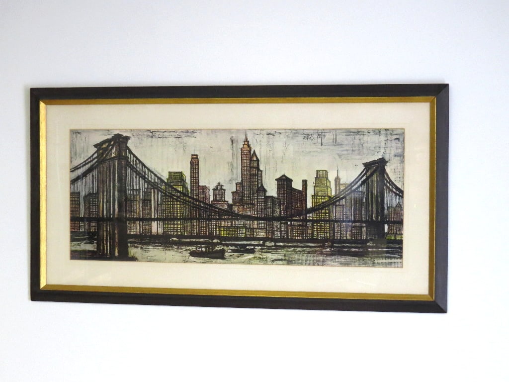 Bernard Buffet (1928 1999) Brooklyn Bridge Litho Dated 1958