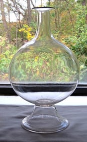 A 19th Century Lacemakers Blown Glass Lamp