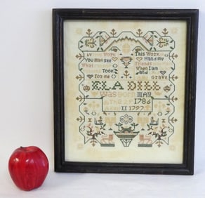 A 1797 Dated Sampler by Ella Dibb