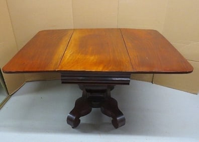 American Empire Mahogany 3 Board  1830's Breakfast Table