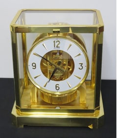 A Swiss LeCoultre Atmos Brass Mantle Clock