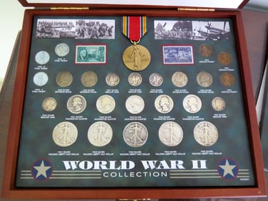 WWII Type Coin Collection Pennies Thru Halves