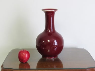 13.5" Chinese Oxblood Red Vase
