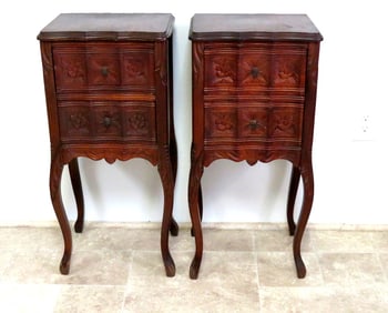 Art Nouveau Era 2 Drawer Nightstands