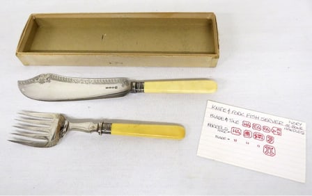 English Silver Hallmarked Fish Set Victorian Era