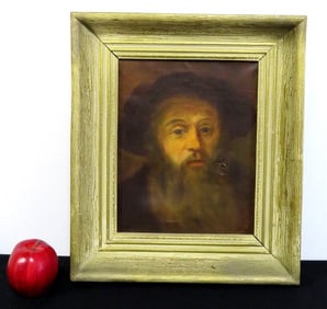 Jos Van Dijk (Dutch, 1913-2000), Canvas Portrait Of Elderly Man w/Combed Beard