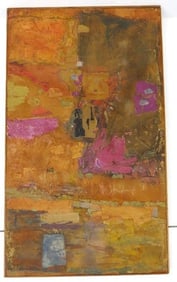 Mid Century Abstract Mixed Media Collage