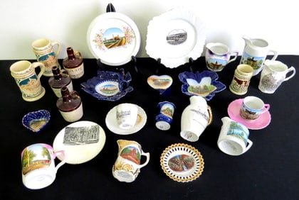 Victorian New England Souvenir China, VT, NH & ME