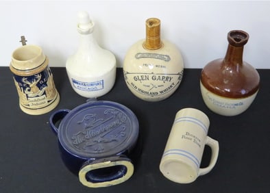 Group of early 20th C. Advertising / Stenciled Stoneware