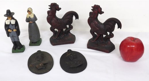 Virginia Metalcrafter's Iron Rooster Bookends & More