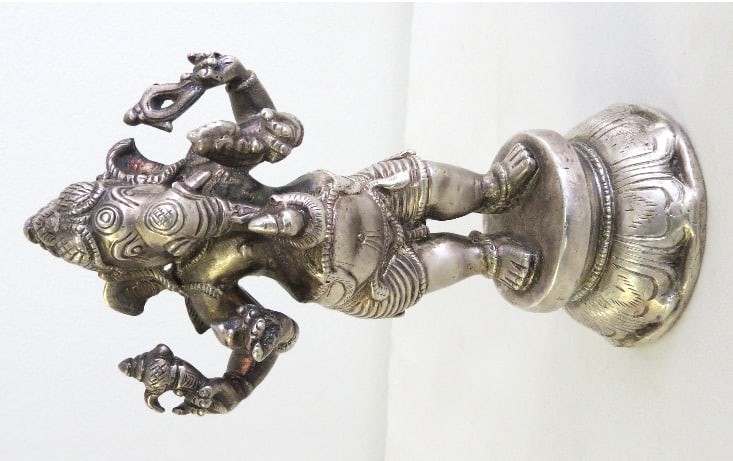 Silver Indian Ganesha Elephant Head Figure (1 of 6)