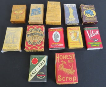 Group of 12 Unopened Packages of Smoking Tobacco
