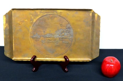 MCM Wendell August Forge - Rafting the St. Lawrence Bronze Serving Tray