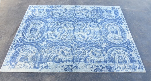 100% Wool Kaleen Bosworth Kirman in Blue 12' x 9'2"