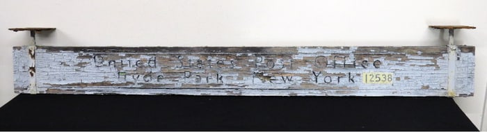 United States Post Office, Hyde Park NY Wooden Outdoor Sign