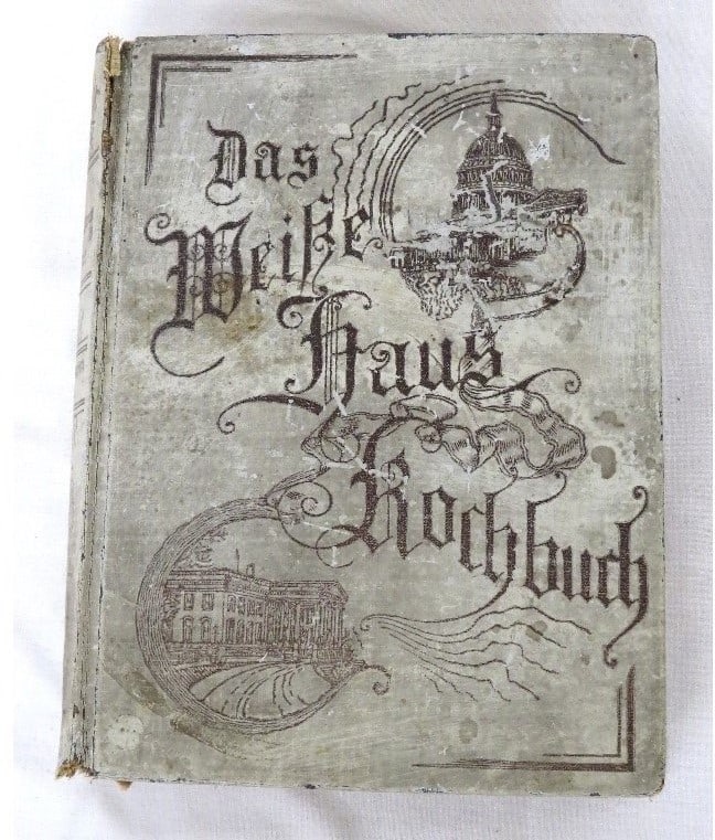 "Das Weisse Haus" Kochbuch c.1891 - German Cookbook: A lengthy cookbook in German titled - Das Weisse Haus, or "The White House Cookbook), c.1891, hardcover. Intact binding, 651pgs in length, measuring 7.5" x 10" in size.
