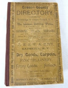1892 Greene County, NY Directory Trowbridge & Craigie