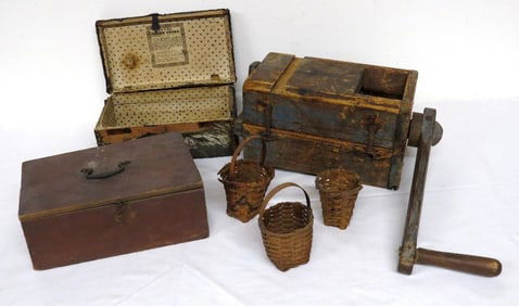 A Group of 19th C. Primitive & Country Antiques