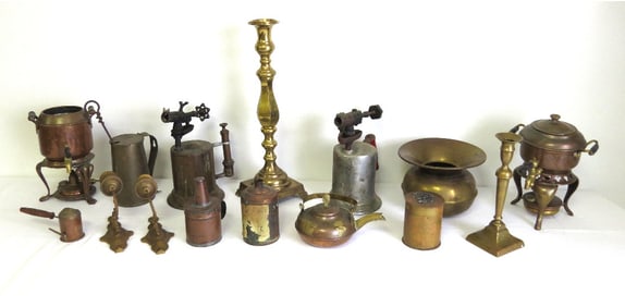 Tabletop Vintage Copper & Brass Lot