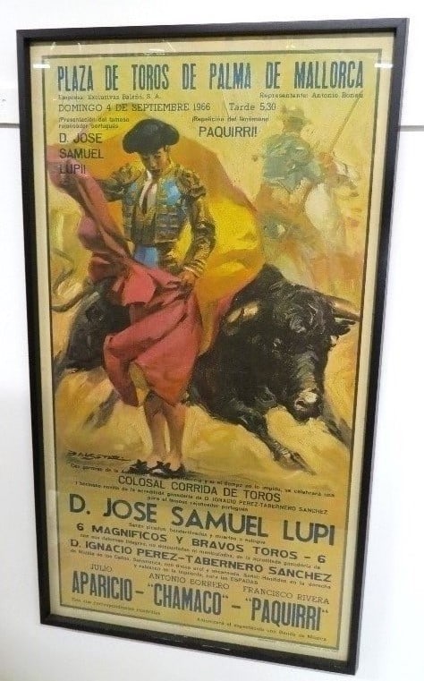 1966 Spanish Plaza De' Toros Bullfighting Poster (1 of 8)