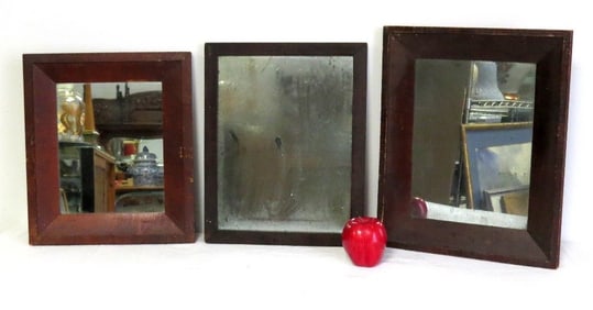 Three 19th C. Primitive Mirrors