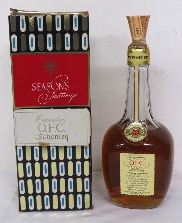 Vintage 1952 Unopened Shenley OFC In Box: A bottle of unopened 1952 Shenley O.F.C. in the original gift box. For collectible purposes only!