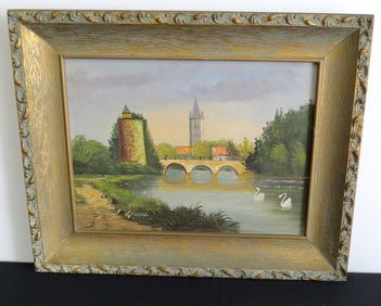 O/C Painting - The Bridge Over Minnewater in Bruges (Belgium)
