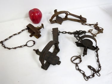 Group of 4 Antique Animal Traps