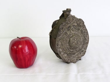 A Repousse Greek / Balkan Powder Flask