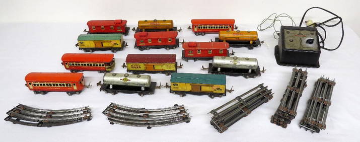 A group of Pre-War Lionel "O" Gauge Tin Train Cars (1 of 10)