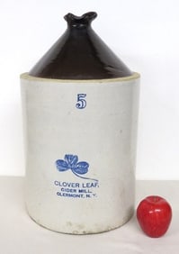Clover Leaf Cider Mill Clermont, NY 5 Gallon Cider Jug