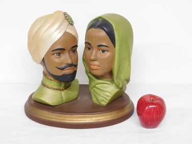 Vintage Atlantic Mold India Maharaja Prince & Princess